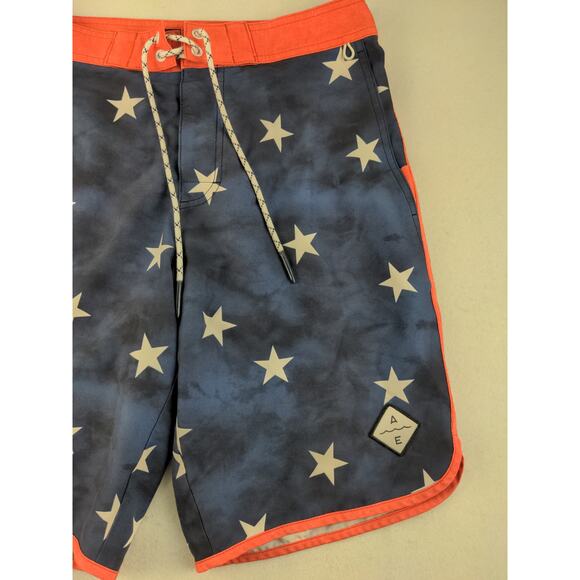 Mens American Eagle Outfitters Flex Shorts Size S Blue & White Stars Chino - Picture 4 of 11